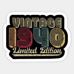 Vintage 1940 Limited Edition 80th Birthday Gift Sticker